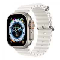 Apple Watch Ultra GPS + Cellular 49mm Titanium Case with White Ocean Band (MNH83/MNHF3)