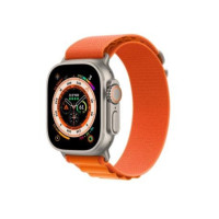 Apple Watch Ultra GPS + Cellular 49mm Titanium Case With Orange Alpine Loop - Small (MNHA3/MNHH3)