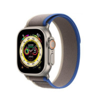 Apple Watch Ultra GPS + Cellular 49mm Titanium Case With Blue/Gray Trail Loop - S/M (MNHE3/MNHL3)