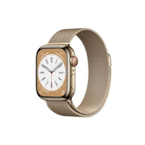 Apple Watch Series 8 GPS + Cellular 45mm Gold S. Steel Case W. Milanese Loop Gold (MNKP3/MNKQ3)