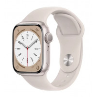 Apple Watch Series 8 GPS 41mm Starlight Aluminum Case with Starlight Sport Band (MNP63)