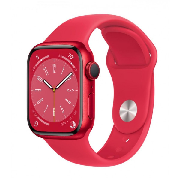 Apple Watch Series 8 GPS 41mm PRODUCT RED Aluminum Case w. PRODUCT RED S. Band (MNP73)