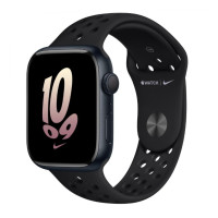 Apple Watch Nike Series 8 GPS 45mm Midnight Aluminum Case w. Black/Black Nike S. Band (MPH43)