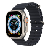 Apple Watch Ultra GPS + Cellular 49mm Titanium Case with Midnight Ocean Band (MQET3/MQFK3)