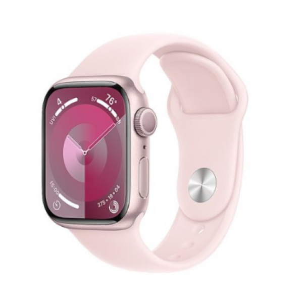 Apple Watch Series 9 GPS 41mm Pink Aluminum Case w. Light Pink S. Band - S/M (MR933)