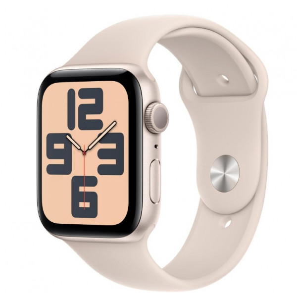 Apple Watch SE 2 GPS 44mm Starlight Aluminium Case with Starlight Sport Band M/L (MRE53)