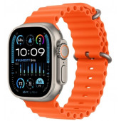 Watch Ultra 2 GPS + Cellular 49mm Titanium Case with Orange Ocean Band (MREH3)