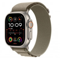 Watch Ultra 2 GPS + Cellular 49mm Titanium Case with Olive Alpine Loop - Small (MREX3/MRFH3)