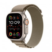 Watch Ultra 2 GPS + Cellular 49mm Titanium Case with Olive Alpine Loop - Medium (MREY3/MRFJ3)