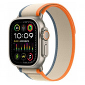 Watch Ultra 2 GPS + Cellular 49mm Titanium Case with Orange/Beige Trail Loop - M/L (MRF23)