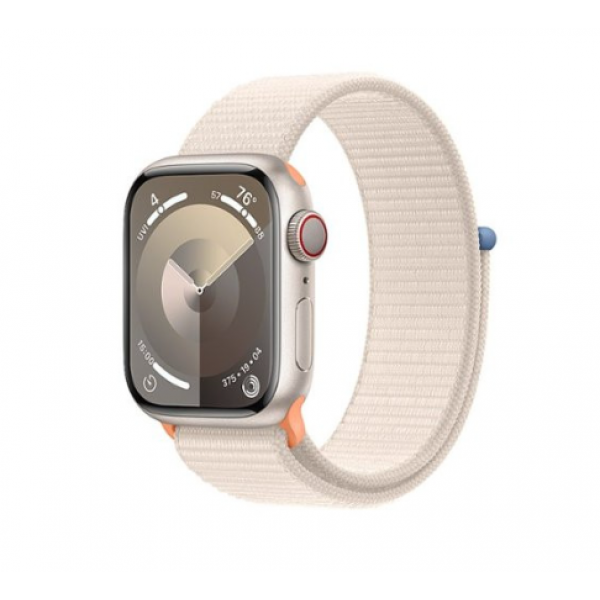 Apple Watch Series 9 GPS + Cellular 41mm Starlight Alu. Case w. Starlight S. Loop (MRHQ3)
