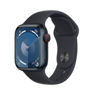 Apple Watch Series 9 GPS + Cellular 41mm Midnight Alu. Case w. Midnight Sport Band - S/M (MRHR3)
