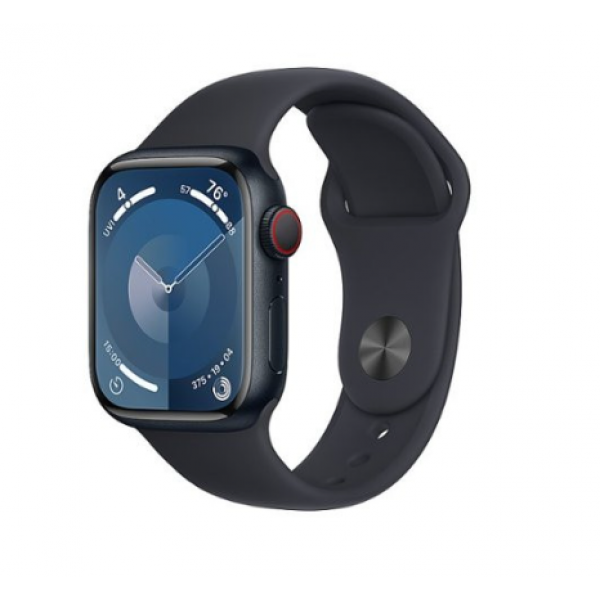 Apple Watch Series 9 GPS + Cellular 41mm Midnight Alu. Case w. Midnight S. Band - M/L (MRHT3)