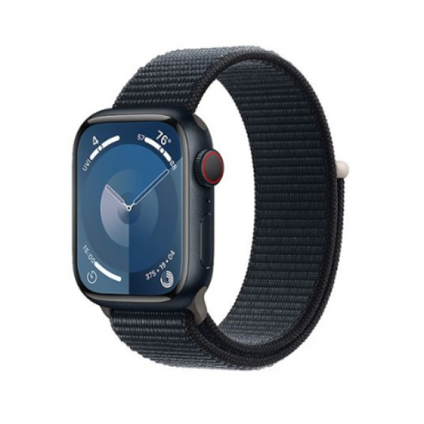 Apple Watch Series 9 GPS + Cellular 41mm Midnight Alu. Case w. Midnight Sport Loop (MRHU3)