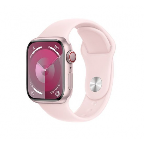 Apple Watch Series 9 GPS + Cellular 41mm Pink Alu. Case w. Light Pink Sport Band - M/L (MRJ03)