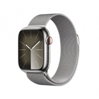 Apple Watch Series 9 GPS + Cellular 41mm Silver S. Steel Case w. Silver Milanese Loop (MRJ43)