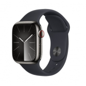 Apple Watch Series 9 GPS + Cellular 41mm Graphite S. Steel Case w. Midnight Sport Band - S/M (MRJ83)