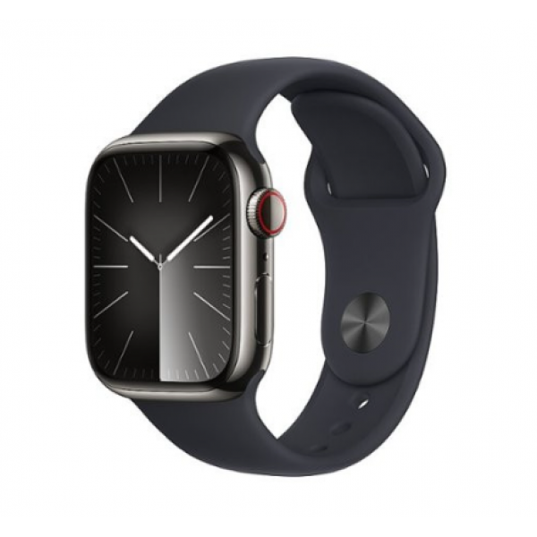 Apple Watch Series 9 GPS + Cellular 41mm Graphite S. Steel Case w. Midnight S. Band - M/L (MRJ93)