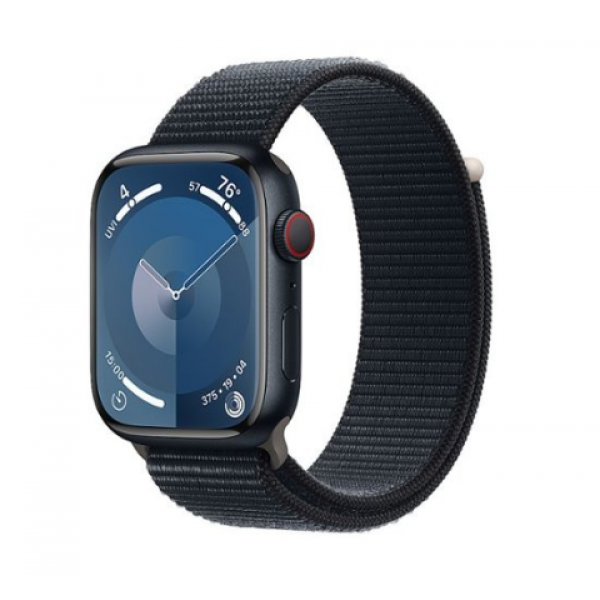 Apple Watch Series 9 GPS + Cellular 45mm Midnight Alu. Case w. Midnight S. Loop (MRMF3)