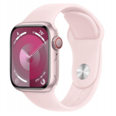 Apple Watch Series 9 GPS + Cellular 45mm Pink Aluminum Case w. Light Pink Sport Band - M/L (MRML3)