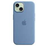 Чехол для iPhone 15 Apple Silicone Case with MagSafe (Winter Blue)