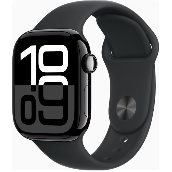 Apple Watch Series 10 GPS 42mm Jet Black Alu. Case w. Black Sport Band - M/L (MWWF3)