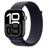 Apple Watch Series 10 GPS 42mm Jet Black Aluminum Case w. Ink Sport Loop (MWWG3)