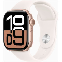 Apple Watch Series 10 GPS 42mm Rose Gold Alu. Case w. Light Blush Sport Band - M/L (MWWJ3)