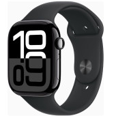Apple Watch Series 10 GPS 46mm Jet Black Alu. Case w. Black Sport Band - S/M (MWWP3)