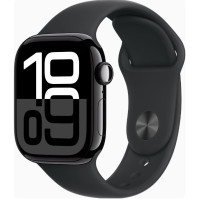 Apple Watch Series 10 GPS + Cellular 42mm Jet Black Alu. Case w. Black Sport Band - M/L (MWX73)