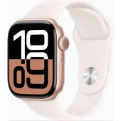 Apple Watch Series 10 GPS + Cellular 42mm Rose Gold Alu. Case w. Light Blush Sport Band - S/M (MWX93)
