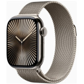 Apple Watch Series 10 GPS + Cellular 42mm Natural Titanium Case w. Natural Milanese Loop (MWXF3)
