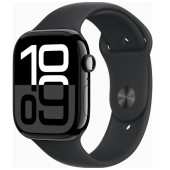 Apple Watch Series 10 GPS + Cellular 46mm Jet Black Alu. Case w. Black Sport Band - M/L (MWY43)