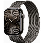 Apple Watch Series 10 GPS + Cellular 46mm Slate Titanium Case w. Slate Milanese Loop - M/L (MWYW3)