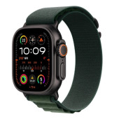 Apple Watch Ultra 2 GPS + Cellular 49mm Black Titan. Case w. Dark Green Alpine Loop - Small (MX4Q3)
