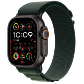 Apple Watch Ultra 2 GPS + Cellular 49mm Black Titan. Case w. Dark Green Alpine Loop - Large (MX4T3)