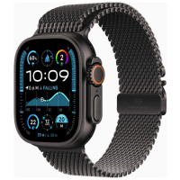 Apple Watch Ultra 2 GPS + Cellular 49mm Black Titanium Case w. Black Titanium Milanese Loop - L (MX5V3)