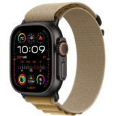 Apple Watch Ultra 2 GPS + Cellular 49mm Black Titan. Case w. Tan Alpine Loop - Large (MYTF3+MYQ23)