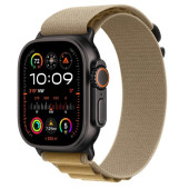 Apple Watch Ultra 2 GPS + Cellular 49mm Black Titan. Case w. Tan Alpine Loop - Medium (MYTF3+MYQ13)