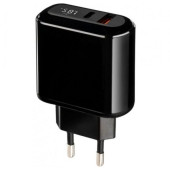 СЗУ Gelius Pro Zion QC3.0 PD2.0 18W with LCD GP-HC010 1USB(3А) + 1USB Type-C(3A) Black (12 мес)