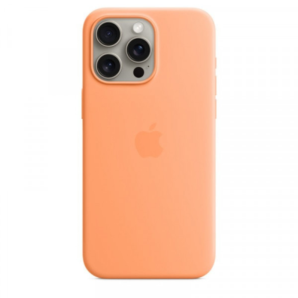 Чехол для iPhone 15 Pro Apple Silicone Case with MagSafe (Orange Sorbet)