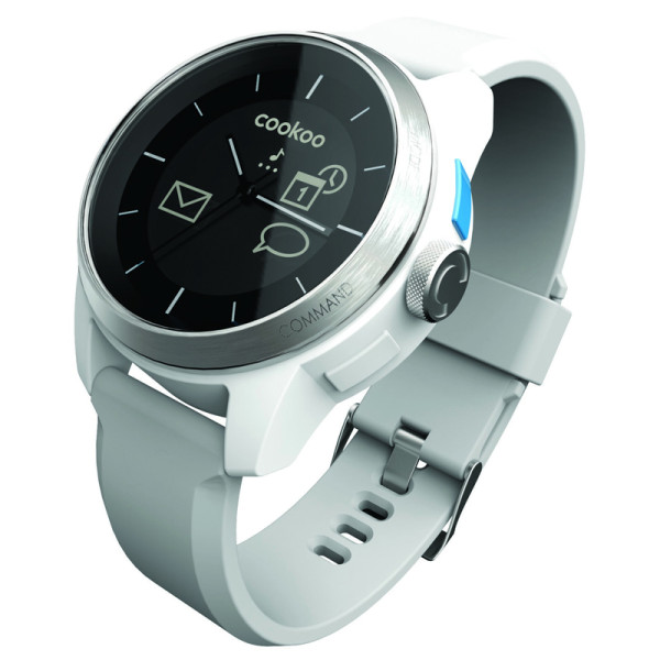 COOKOO Watch SilverOnWhite (CKW-SW002-01)