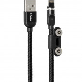 USB Cable Gelius Pro Magenta GP-UC-U013u 3in1 (MicroUSB/Lightning/Type-C) Black (2A) (12 мес)