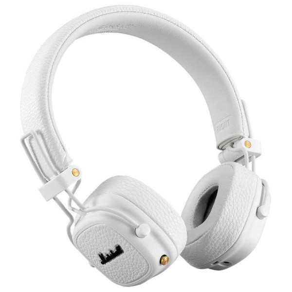Наушники с микрофоном Marshall Major III Bluetooth White - фото Наушники с микрофоном Marshall Major III Bluetooth White