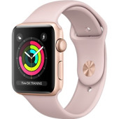 Apple Watch Series 3 GPS 42mm Gold Aluminum Case with Pink Sand Sport Band (MQL22) (Used)