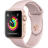Apple Watch Series 3 GPS 42mm Gold Aluminum Case with Pink Sand Sport Band (MQL22) (Used)