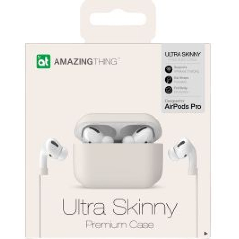 Чехол для AirPods Pro AmazingThing Ultra Skinny Premium (Ivory) фото 2
