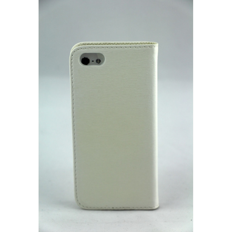 Чехол Книжка для iPhone 5/5S NUOKU LUXE (Белый) (Преcсованая кожа) фото 2 Чехол Книжка для iPhone 5/5S NUOKU LUXE (Белый) (Преcсованая кожа) фото 2