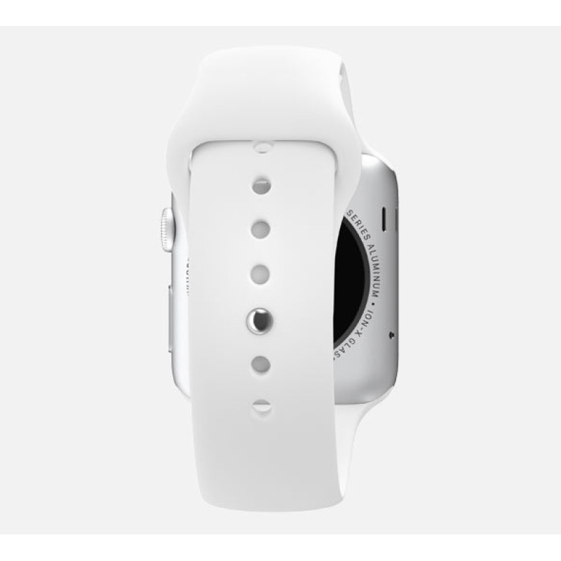 Apple Watch  38mm Silver Aluminum Case with White Sport Band (MJ2T2) фото 2