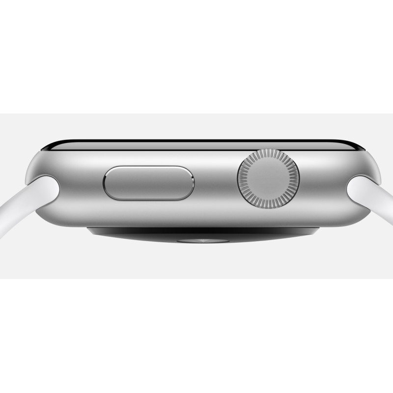 Apple Watch  38mm Silver Aluminum Case with White Sport Band (MJ2T2) фото 2